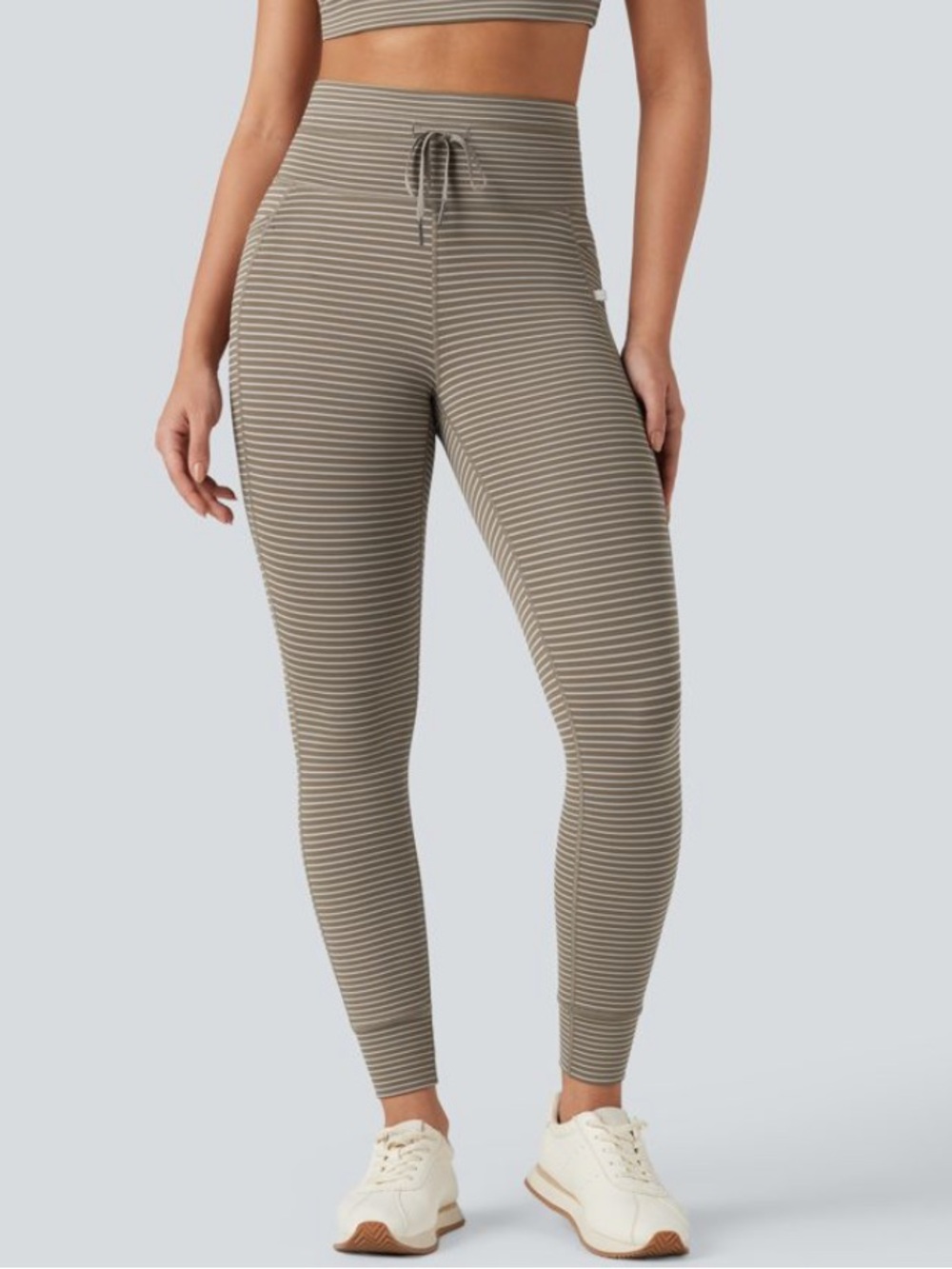 Halara Drawstring Stripe Pocket Leggings